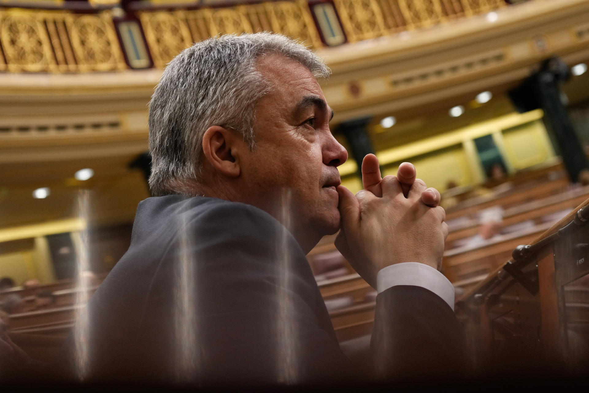 Santos Cerdán, en una imatge d'arxiu, al congrés espanyol (fotografia: EFE / Borja Sanchez-Trillo).