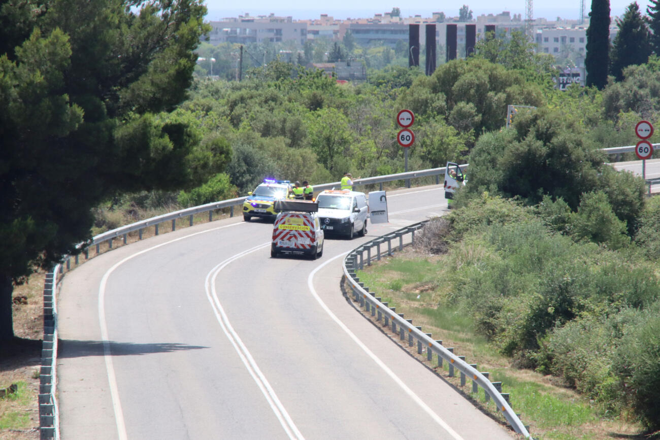 Imatge de l'operatiu que ha participat en l'accident de Vila-seca (fotografia: ACN).