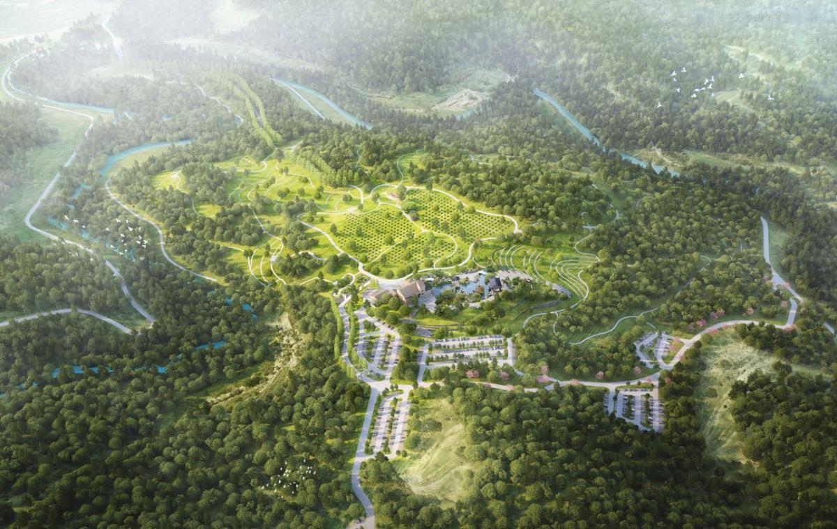 Simulació de l'àrea general del cementiri (fotografia: Projecte MDGP).