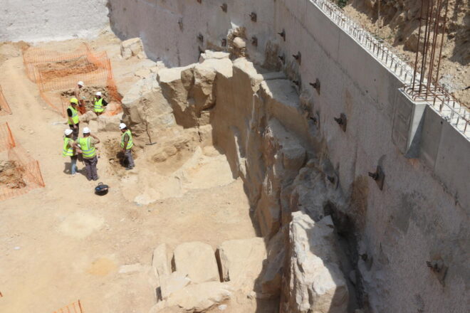 Unes obres a Montjuïc deixen al descobert una de les pedreres romanes més antigues d’Europa
