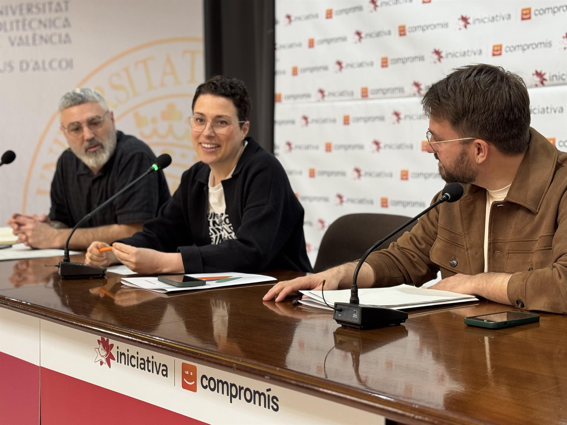 Aitana Mas i Alberto Ibáñez, portaveus d'Iniciativa-Compromís.