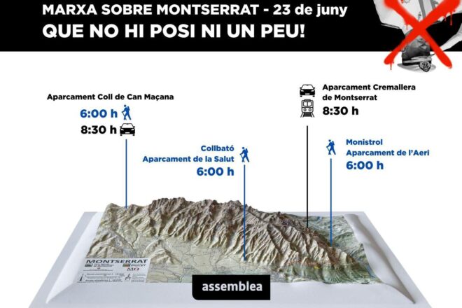 Com serà la protesta de l’ANC contra la visita dels reis espanyols a Montserrat? Tots els detalls