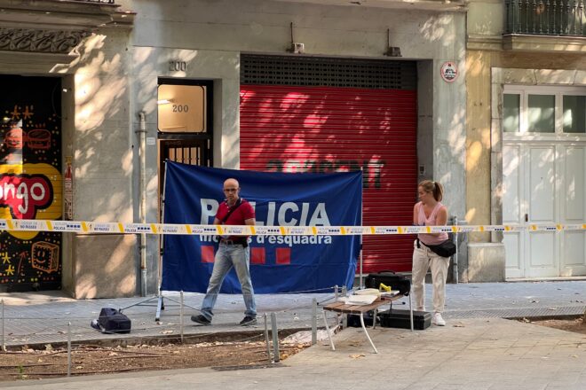 Investiguen l’assassinat a trets d’un home a l’Eixample de Barcelona