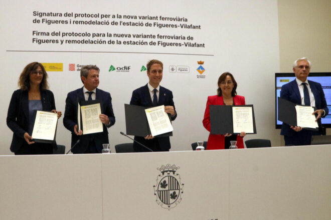 Acord per a la variant de Figueres i la nova estació de trens intermodal