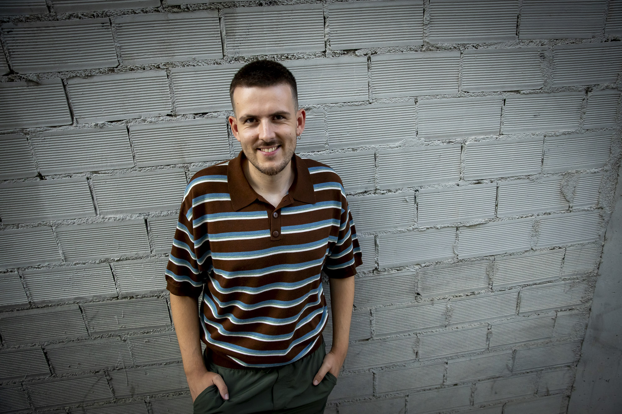 Fran Tudela, just abans de l'entrevista (