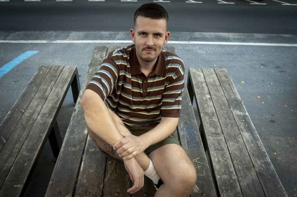 Fran Tudela (Cabrafotuda), en un moment de l'entrevista (fotografia: Albert Salamé).