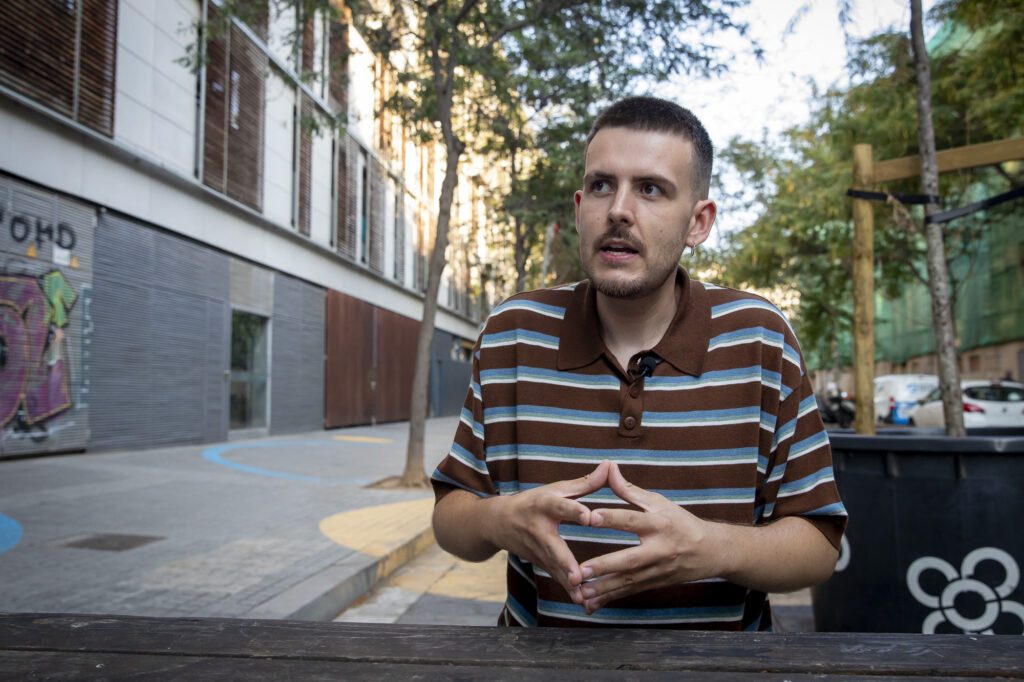 Fran Tudela (Cabrafotuda), en un moment de l'entrevista (fotografia: Albert Salamé).