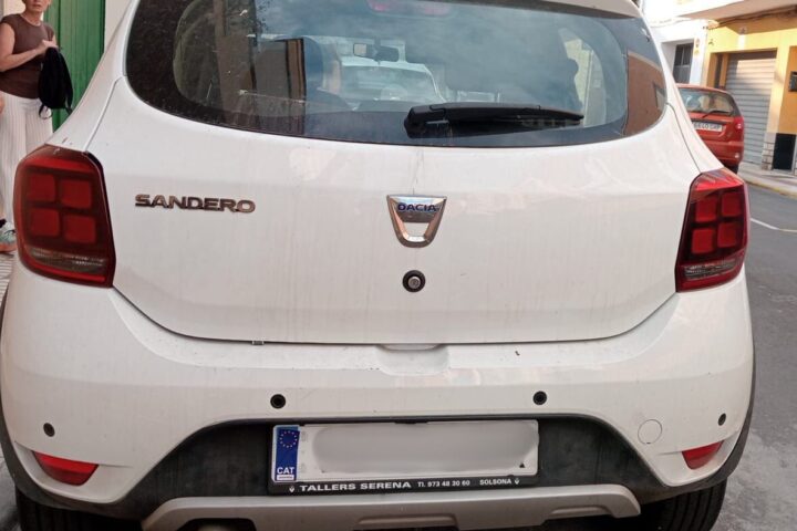 El vehicle de Vizcarro, amb el 