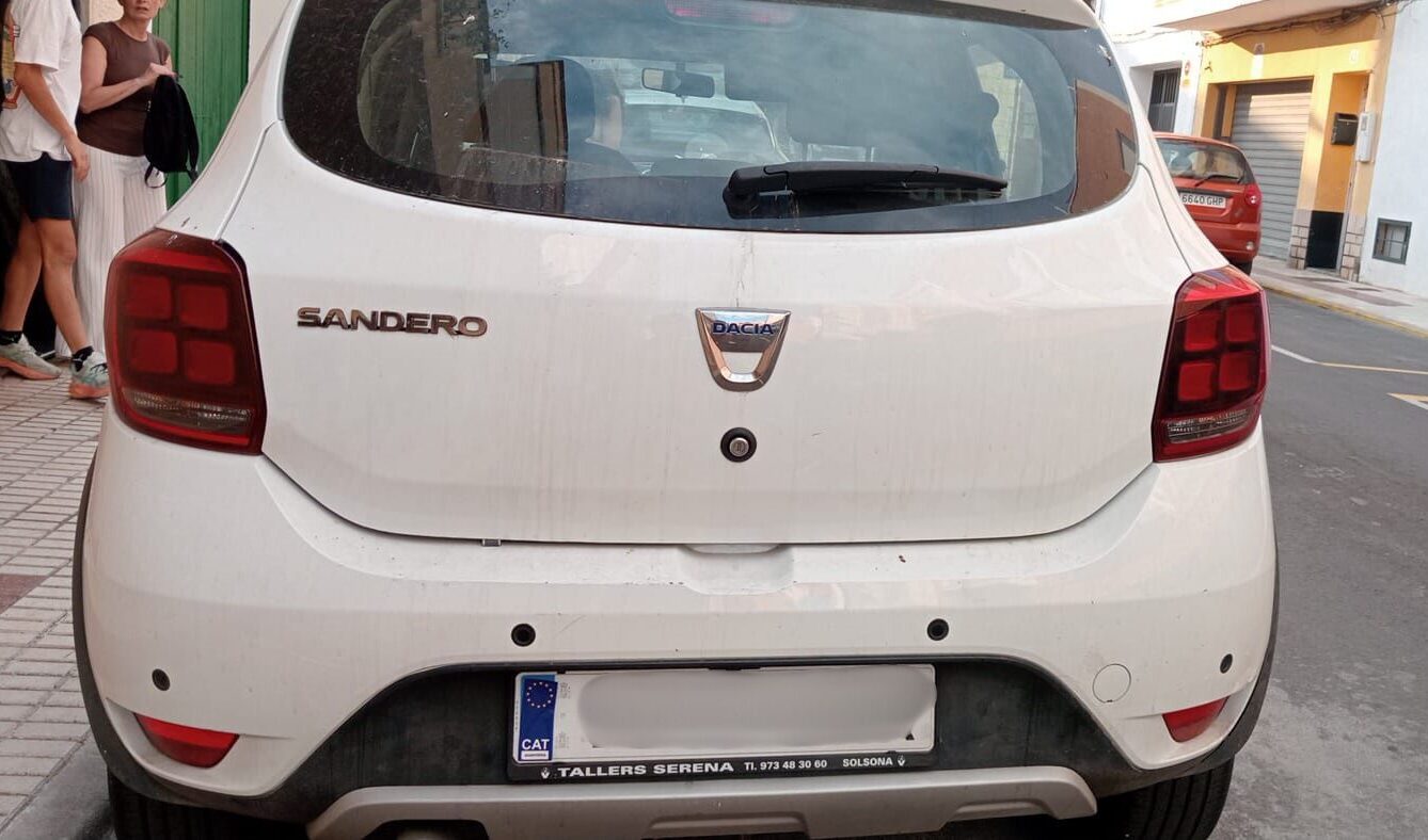 El vehicle de Vizcarro, amb el 