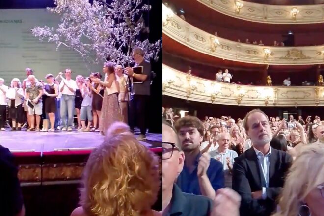 [VÍDEO] El Teatre Principal de València esdevé un clam contra Mazón