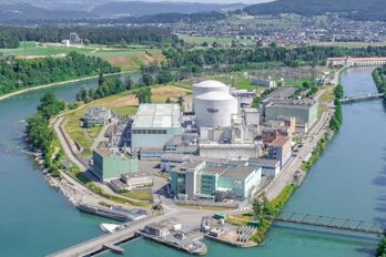 La central nuclear de Beznau, a Suïssa, ha hagut d’aturar-se per l’onada de calor (fotografia: Axpo).