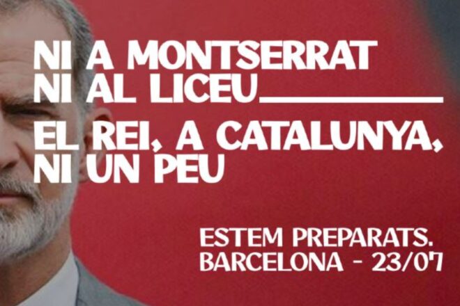 L’ANC prepara una protesta contra la visita de Felipe VI al Liceu