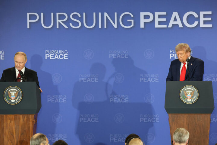 Putin i Trump, durant la conferència de premsa (fotografia: Octavio Guzmán).