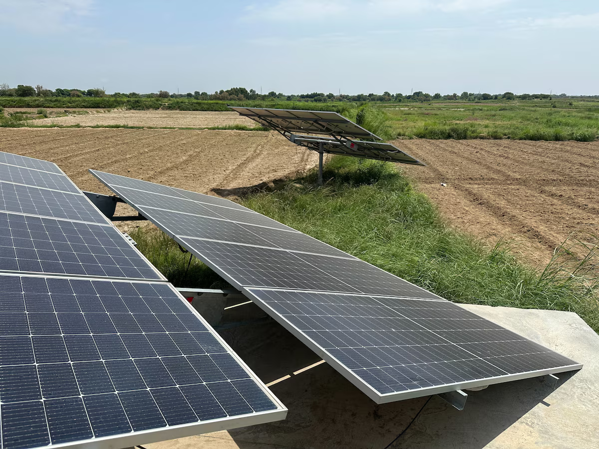 Panells solars a Dhaku, al Paquistan (fotografia: Rick Noack/The Washington Post).