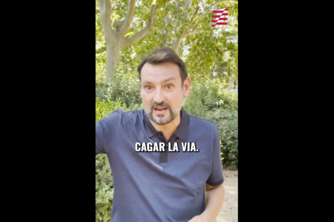 “El bilingüisme no existeix”: el vídeo viral d’Òscar Andreu on reivindica el català