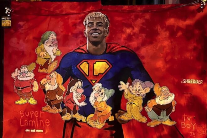 Vandalitzen el mural de Lamine Yamal al barri de Gràcia