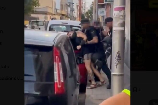 Una detinguda durant una protesta antitaurina a Palma