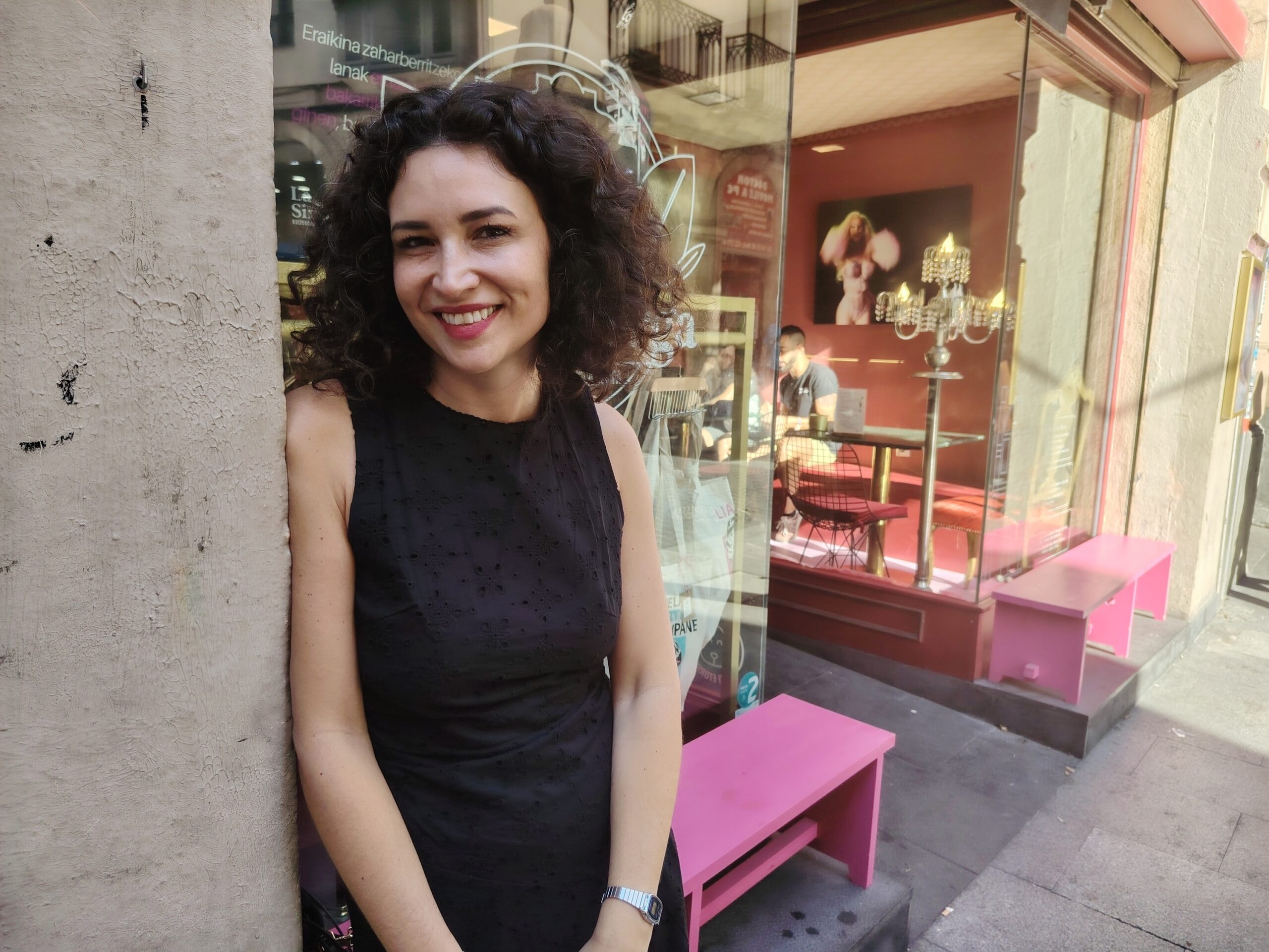 Julia Mengolini a Bilbao (fotografia: Maite Asensio / Berria).