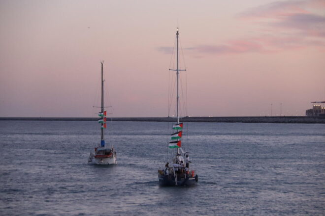 La flotilla reprèn la marxa cap a Tunísia després d’una parada de dos dies a les Illes