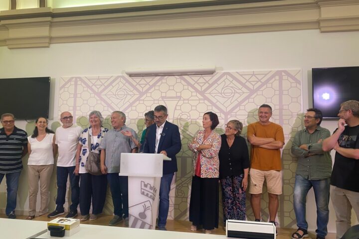 Gabriel Fernàndez, en la roda de premsa on va anunciar que marxava d'Esquerra