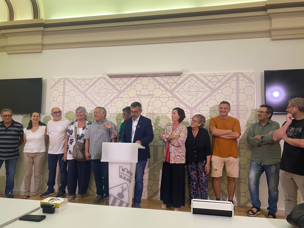 Gabriel Fernàndez, en la roda de premsa d'aquesta tarda a l'Ajuntament de Sabadell