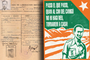 Fotografia: fitxa de l'arxiu de Robert Surroca i cartell de Cesc Roca per a la Fundació Reeixida