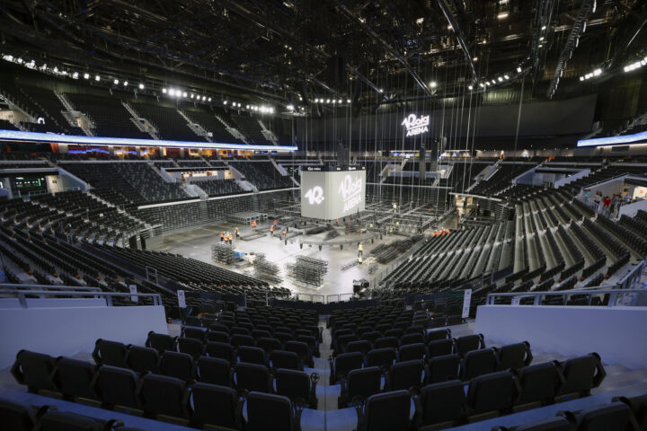 Interior del Roig Arena, pavelló del València Basket (fotografia: Efe/ Biel Aliño).