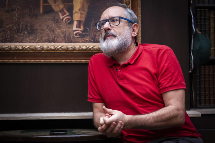 Antonio Baños, ahir a Nou Barris (Foto: Adiva Koenigsberg)