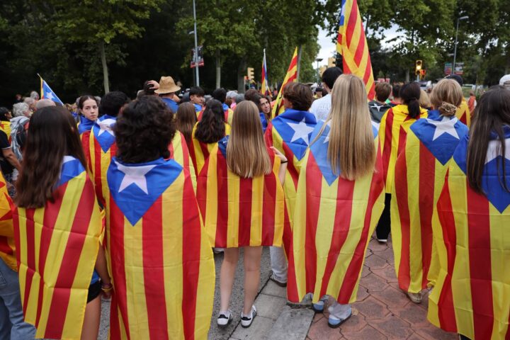 Una imatge de la manifestació de la Diada 2025.