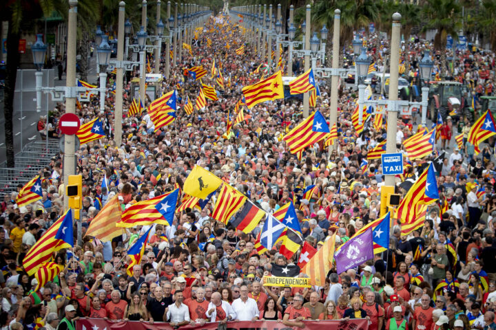 La manifestació de la Diada de l'any passat (fotografia: Albert Salamé).
