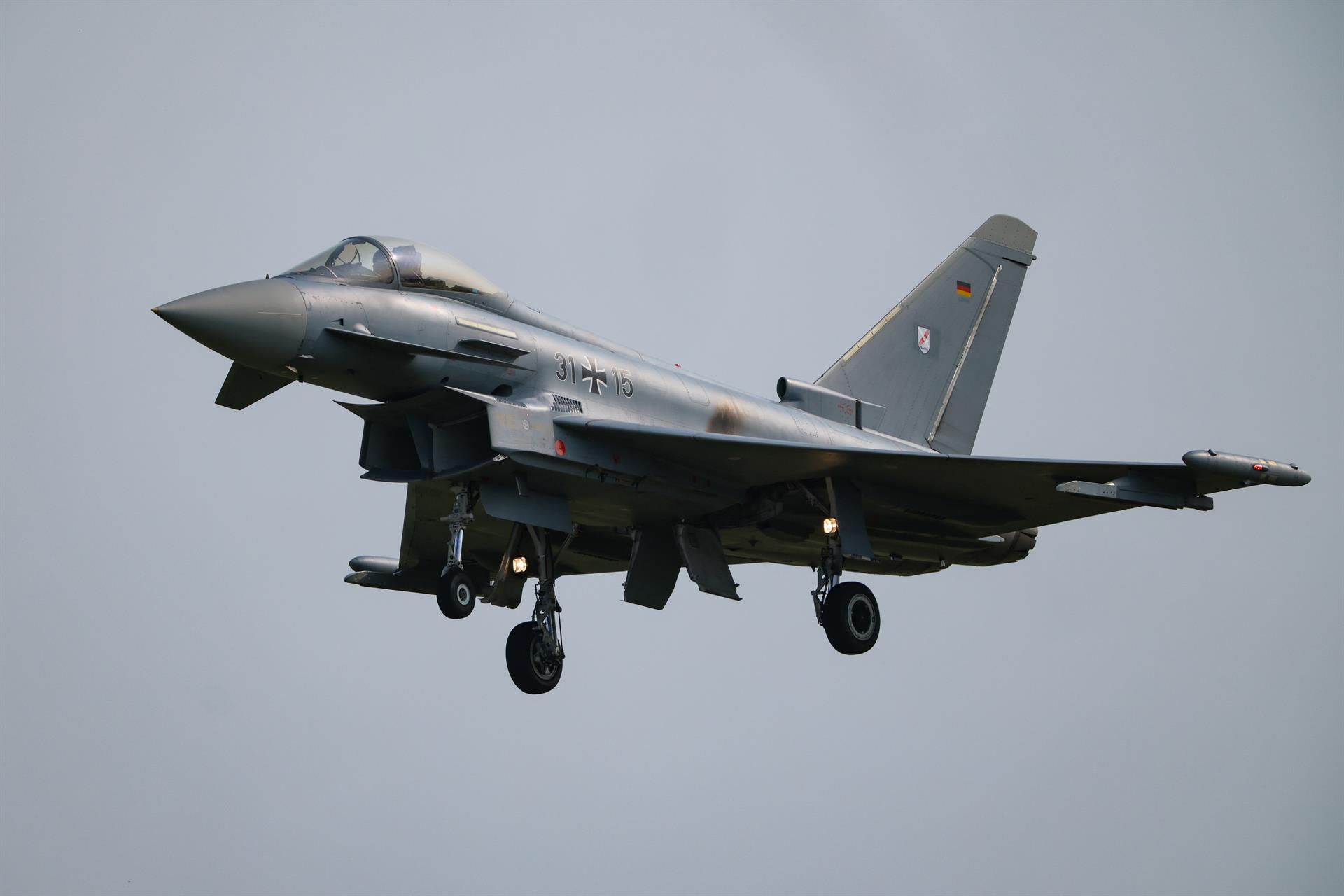 Un caça Eurofighter de la força aèria alemanya (fotografia: Christoph Reichwein/dpa)