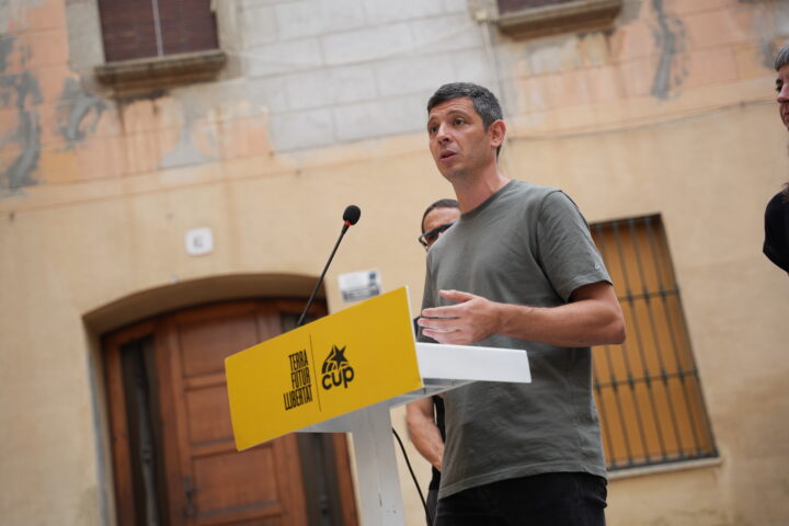 Xavier Pellicer, a l'Ateneu l'Estrella de Vilassar de Dalt (fotografia: CUP).