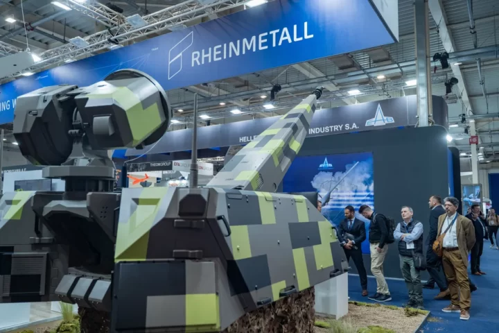 Detall del sistema de defensa aèria Skyranger 35, de la companyia alemanya Rheinmetall (fotografia: Bloomberg).