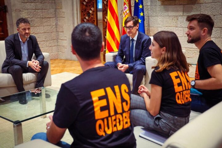 Reunió del Sindicat de Llogateres amb el president Illa, la setmana passada.