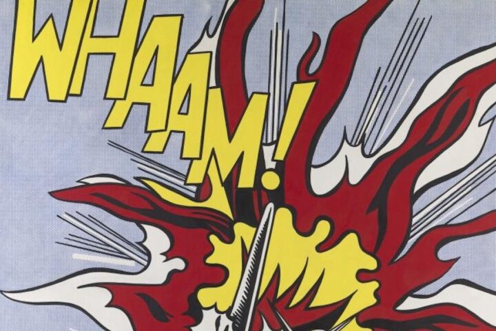 Detall de ‘!Whaam!’, de Roy Lichtenstein el 1963.