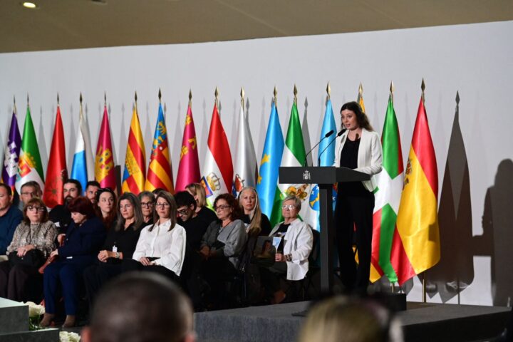 Andrea Ferrari, en un moment del discurs.