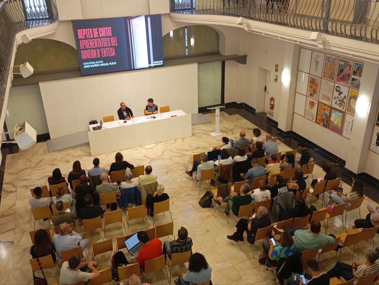 Xerrada de Miquel Pueyo, ex-paer en cap, durant les jornades de l'Institut Sobiranies a Lleida.