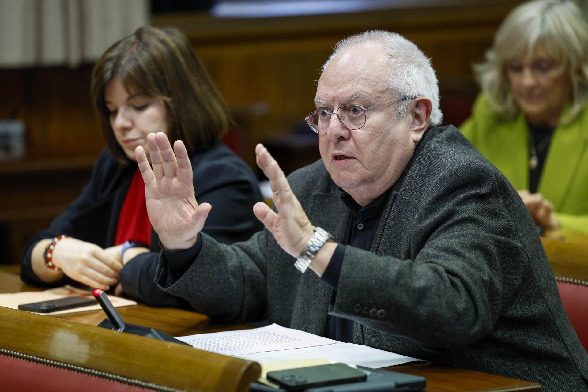 Joan Queralt, en un moment de l'interrogatori (fotografia: EFE / Mariscal).