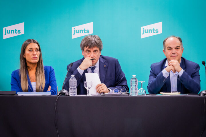 Un moment de l'executiva de Junts del dilluns (fotografia: Junts per Catalunya).