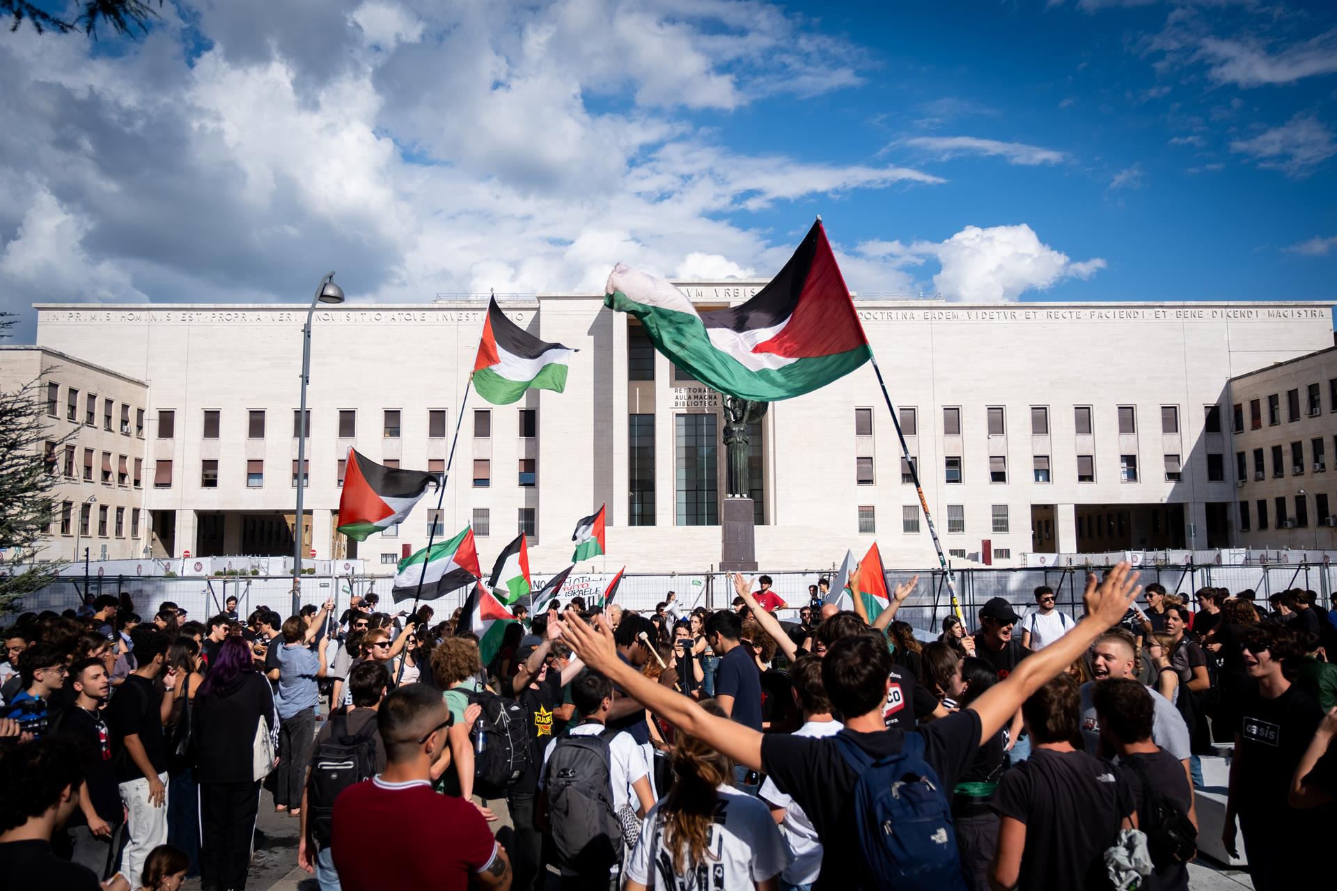 Imatge d'arxiu d'una manifestació propalestina a Itàlia (Fotografia: - Europa Press/Contacto/Marco Di Gianvito)