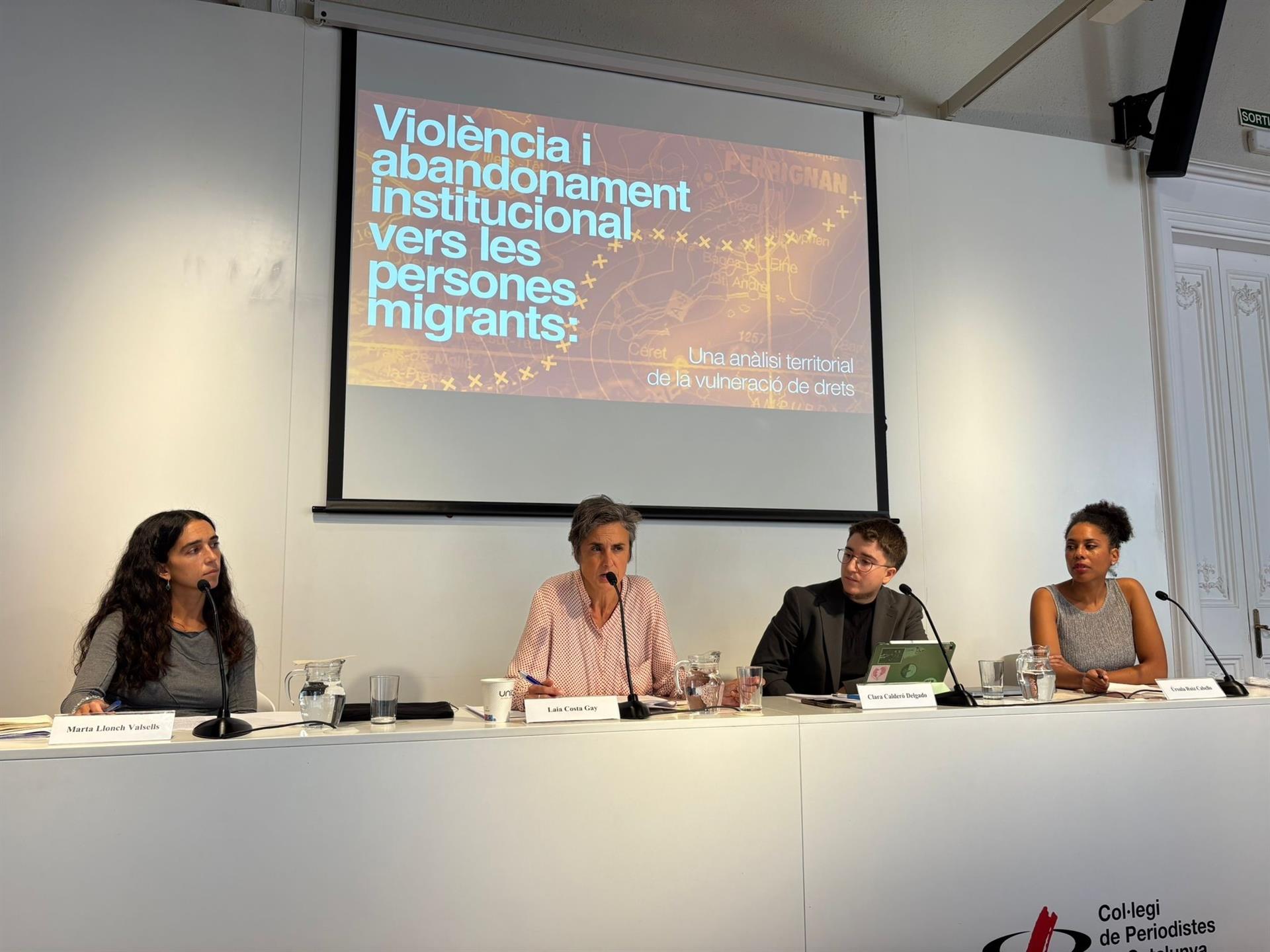 Conferència de premsa sobre menors immigrants.