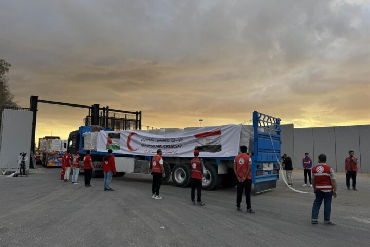 Camió amb ajuda humanitària per a Gaza (arxiu)