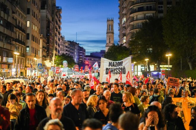 Convocada una nova manifestació a València amb el lema ‘Mazón a presó’