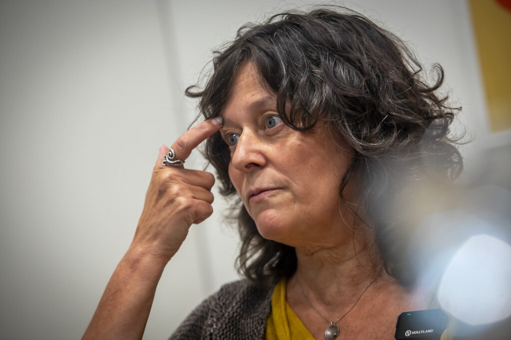 Pilar Castillejo, en un moment de l'entrevista.