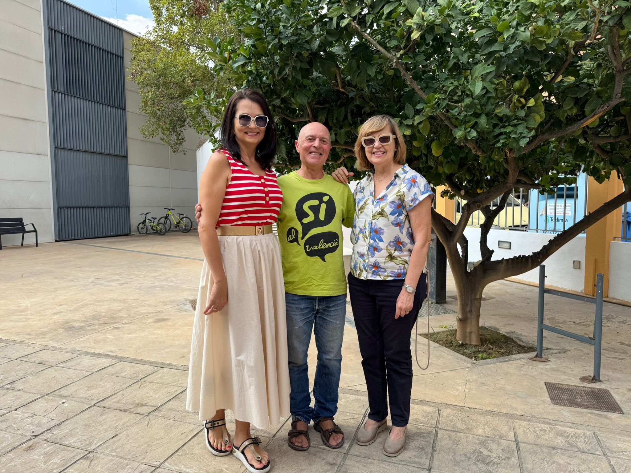 Dariana Groza, Vicent Moreno i Victòria Gascón.