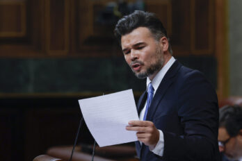 Gabriel Rufián, en una intervenció al congrés espanyol (fotografia: EFE/ J. J. Guillén)