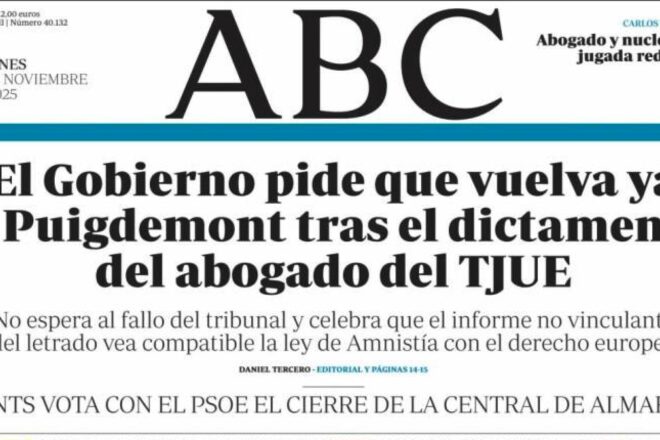 Llàgrimes, renecs i “etarres”: la premsa espanyolista esclata per l’aval de l’advocat general a l’amnistia