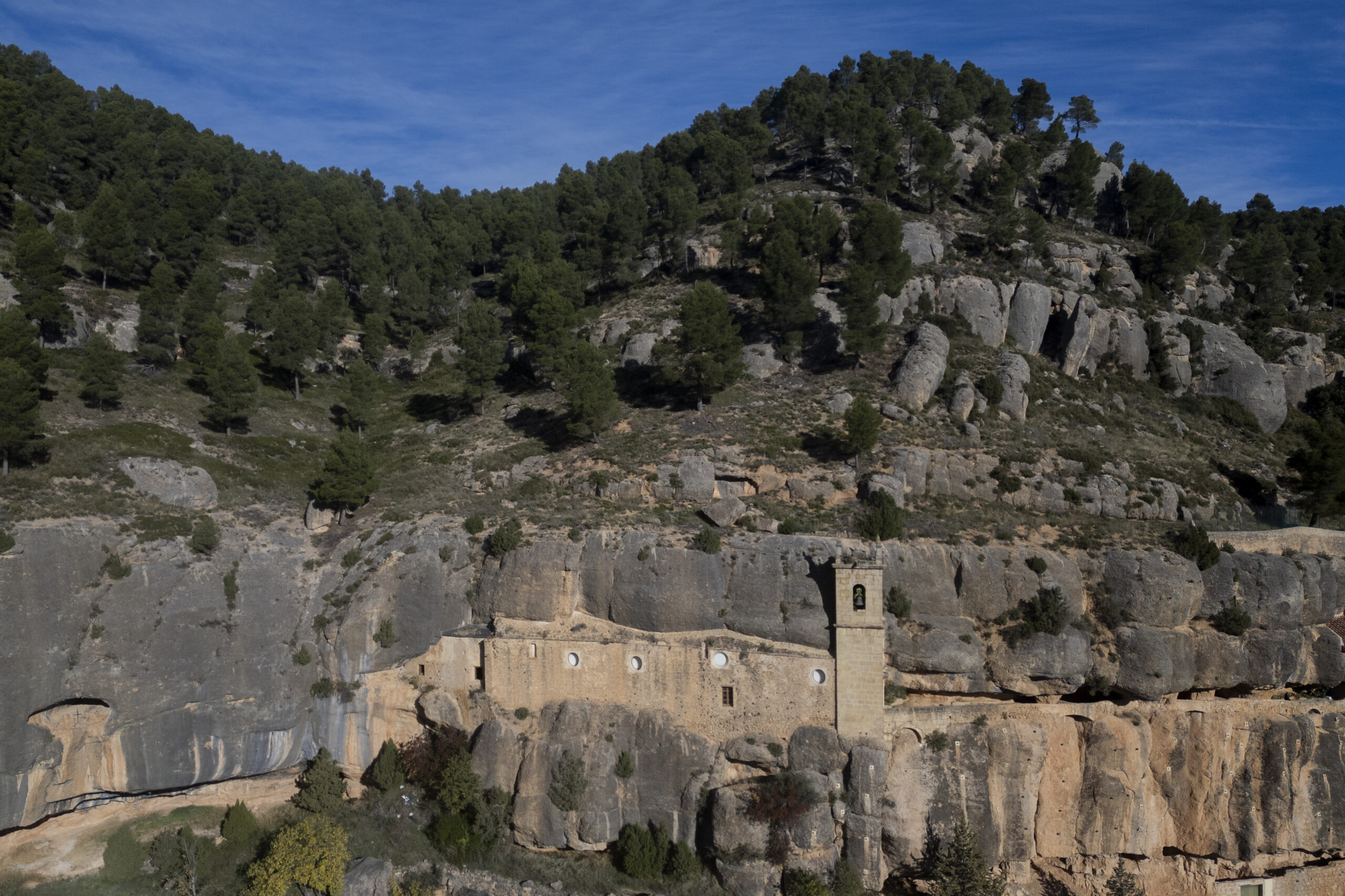 Vista aèria del Santuari de la Mare de Déu de la Balma