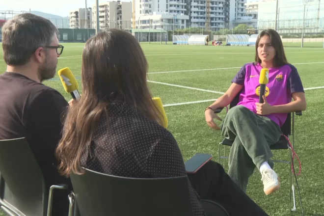 La blau-grana Kika Nazareth s’estrena en una entrevista en català: “És un senyal de respecte”