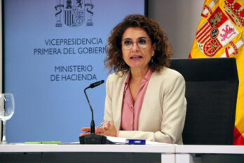 La vice-presidenta espanyola María Jesús Montero després de la reunió del Consell de Política Fiscal i Financera (fotografia: ACN).